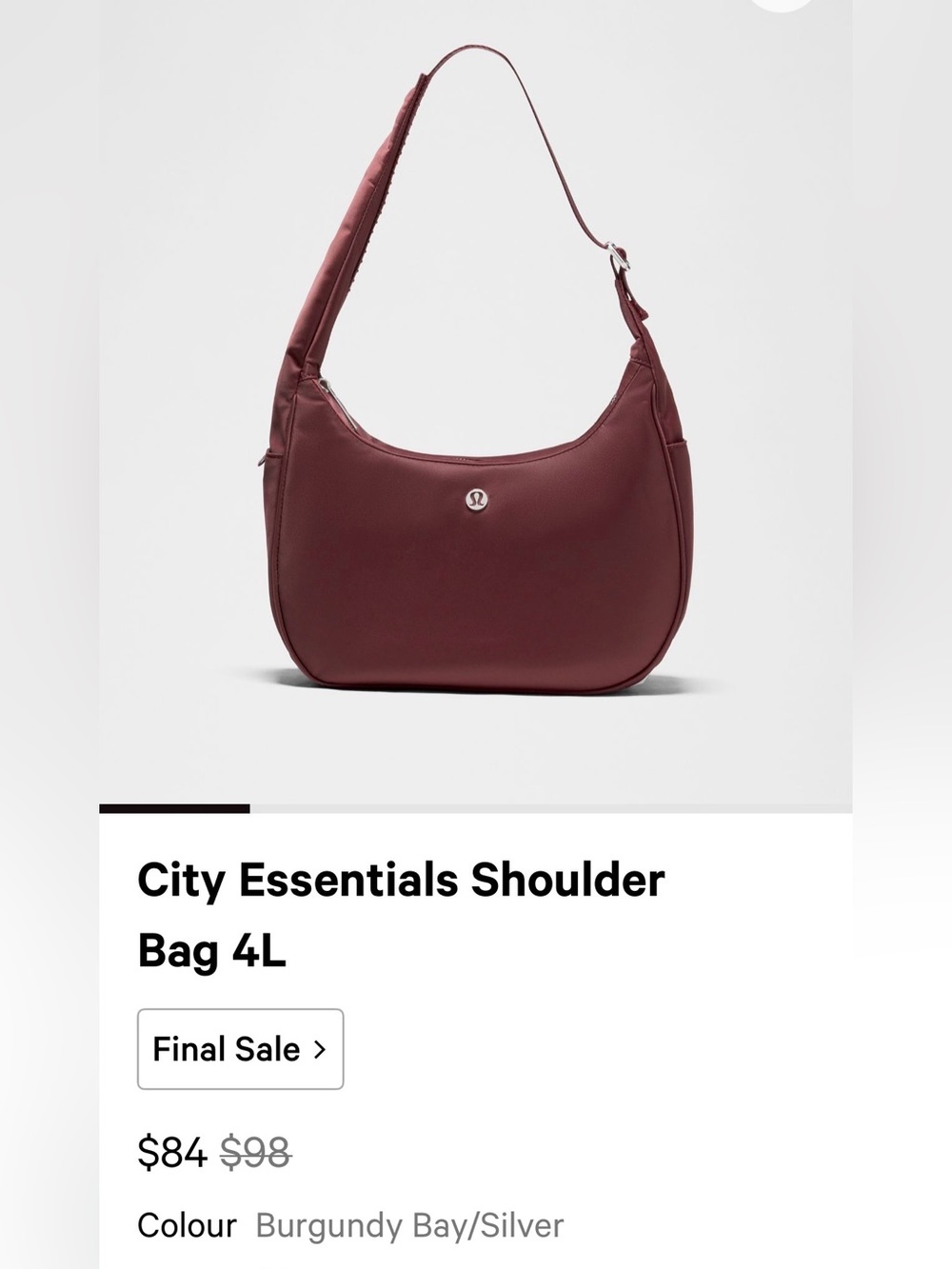 Lululemon - City Essentials Shoulder Bag - 4L - NWT